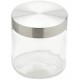 Pote 880ml De Vidro Redondo Com Tampa Aço
